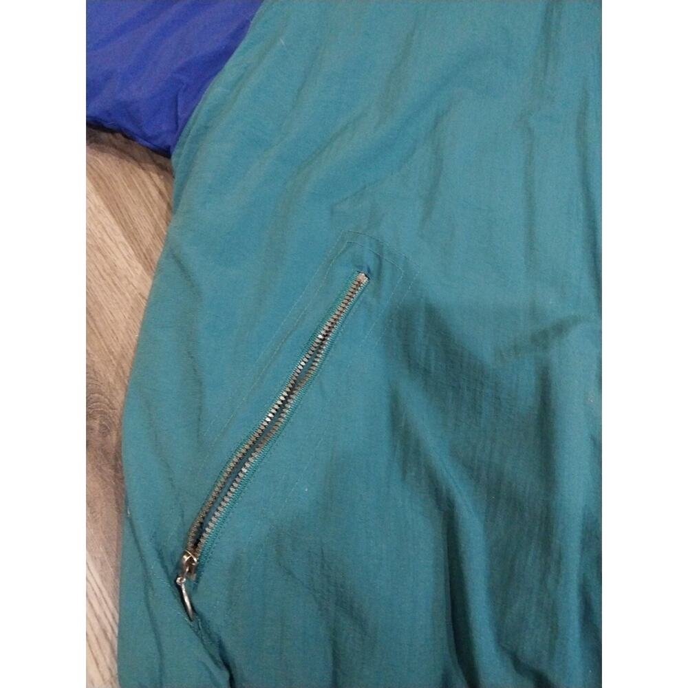 Mens 1980s Vintage Adidas Coat Large Blue Green - Picture 13 of 16